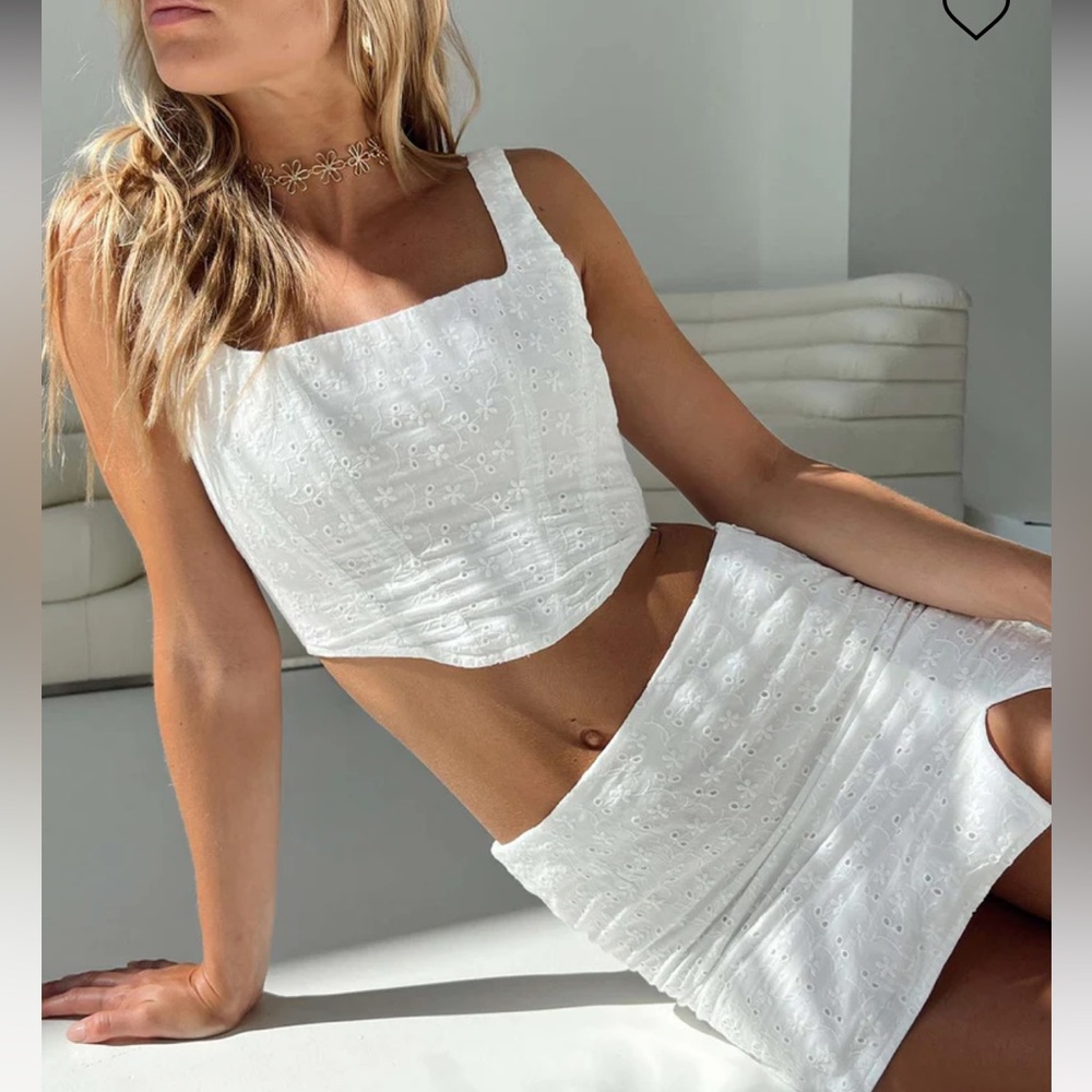 New with tags. Princess Polly larose set white
